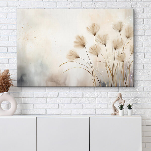 Gentle grasses dance in soft breeze