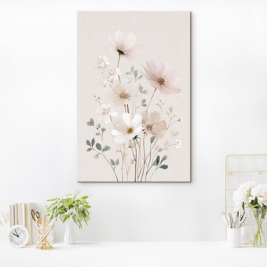 Delicate blooms in soft pastel hues Delicate blooms in soft pastel hues