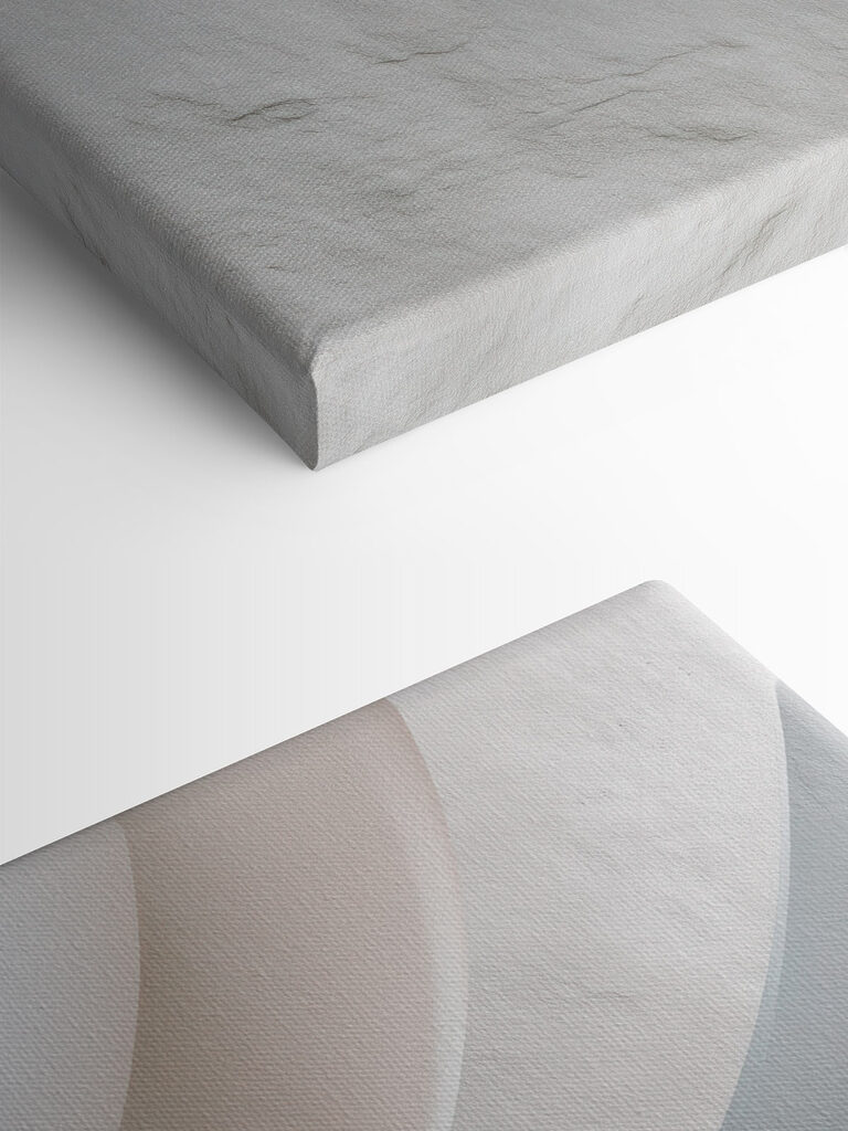 White wall with curved lines