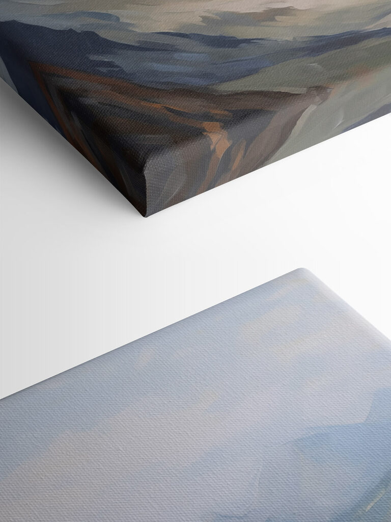 Painting of a mountain range Painting of a mountain range