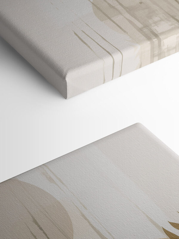Soft foliage meets gentle abstract shapes