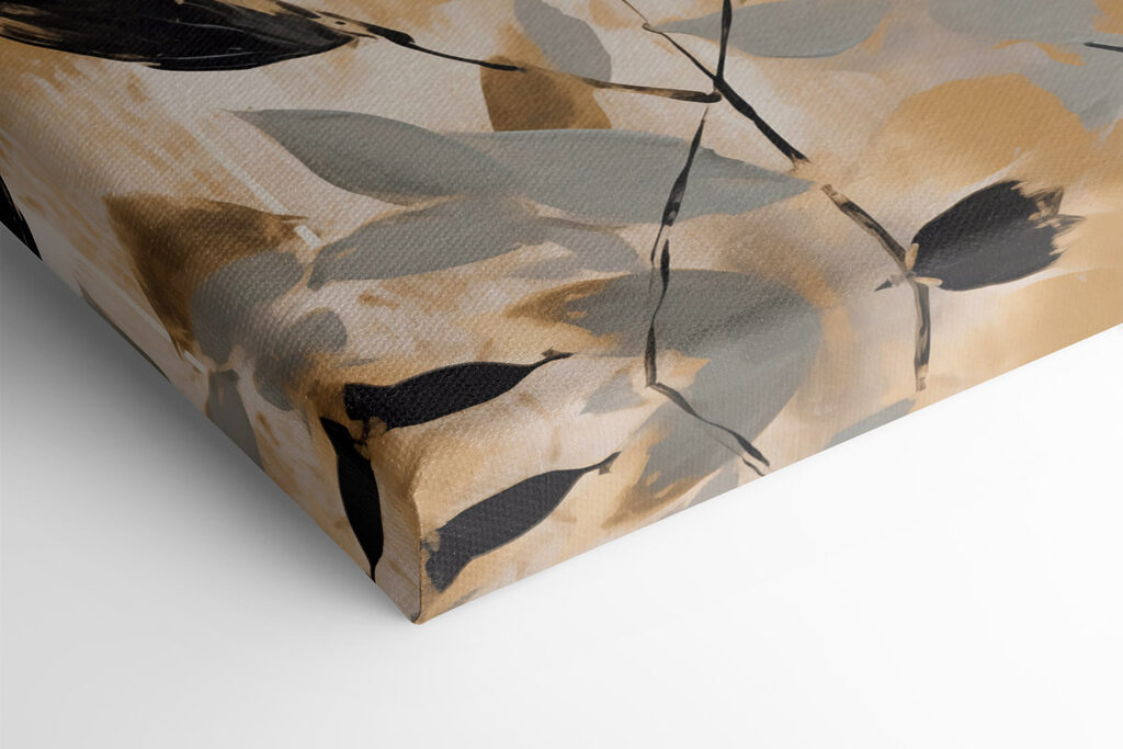 Painting of leaves on a wall Painting of leaves on a wall