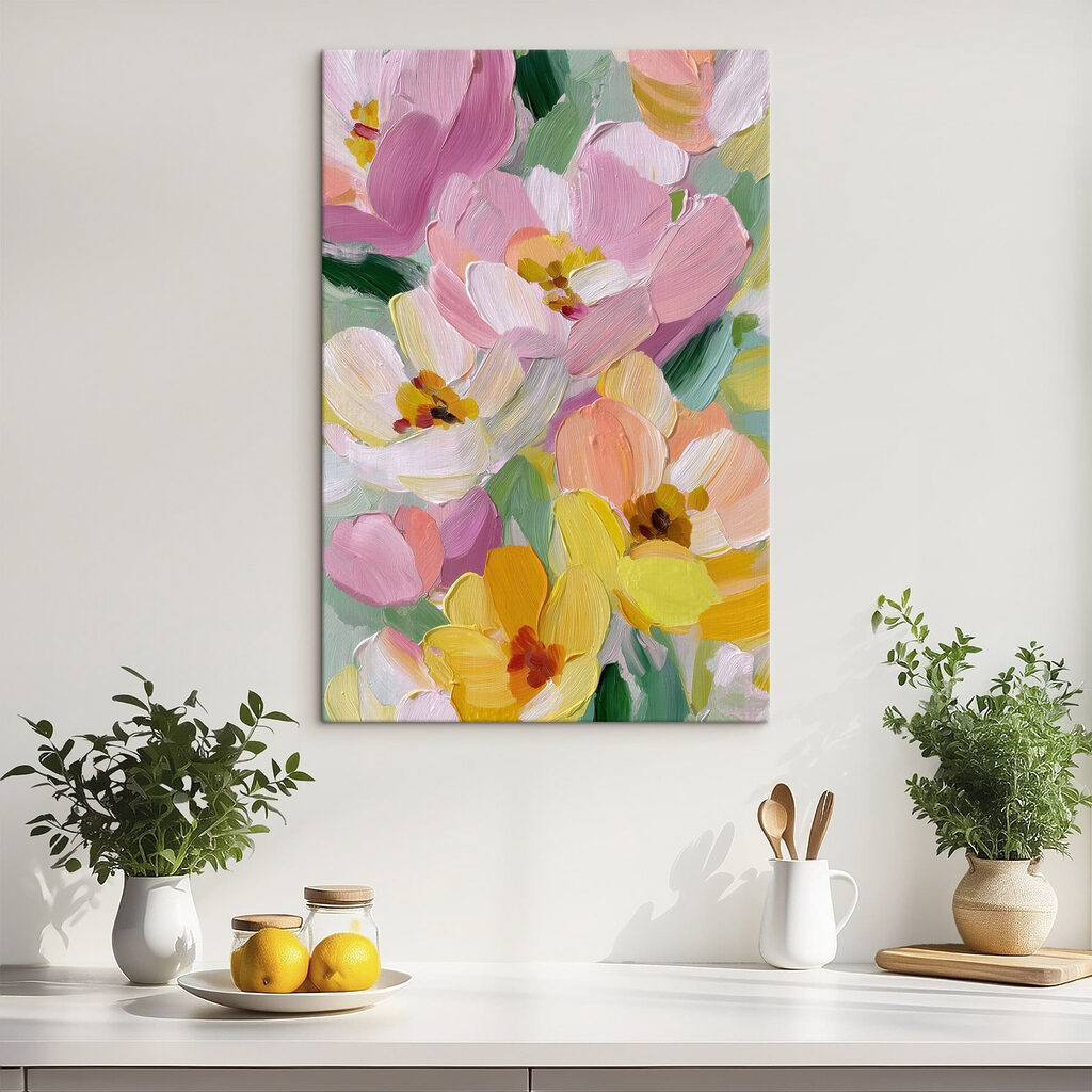 Bright blossoms in soft pastel hues Bright blossoms in soft pastel hues