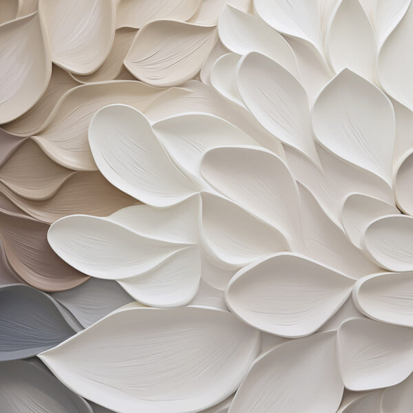 Soft, flowing shapes in subtle hues