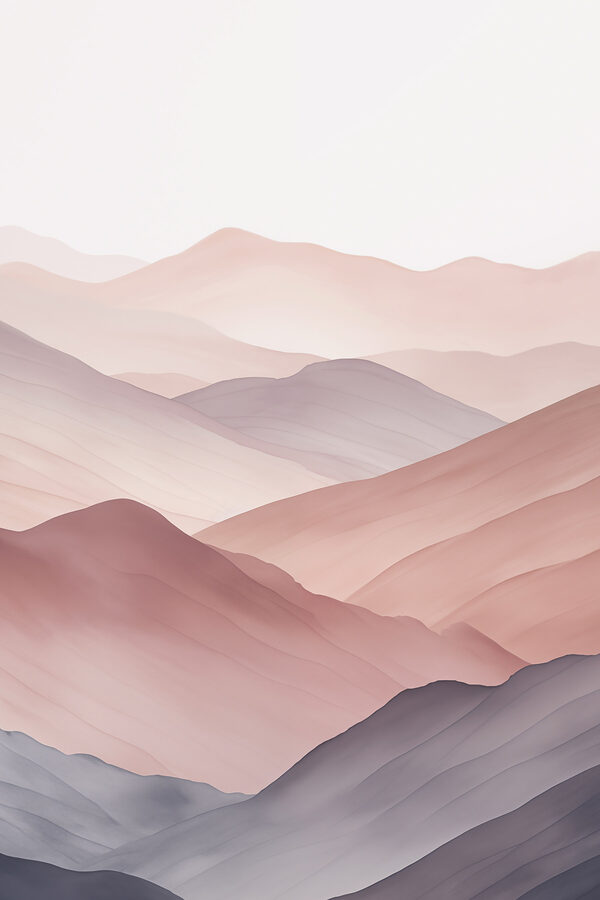 Landscape of hills with a foggy sky Landscape of hills with a foggy sky