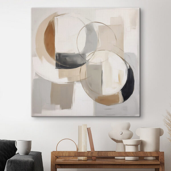 Painting of circles and squares