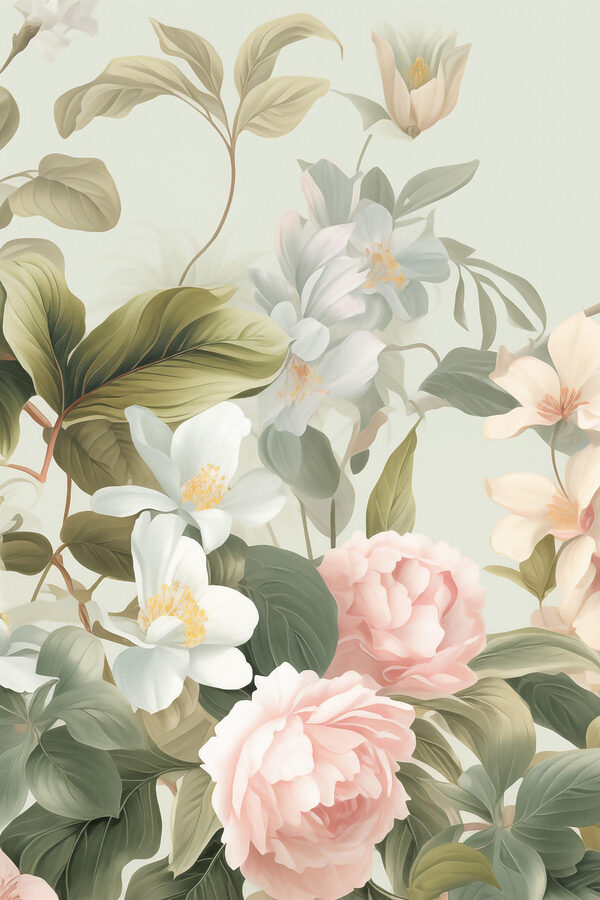 Delicate blooms in soft hues
