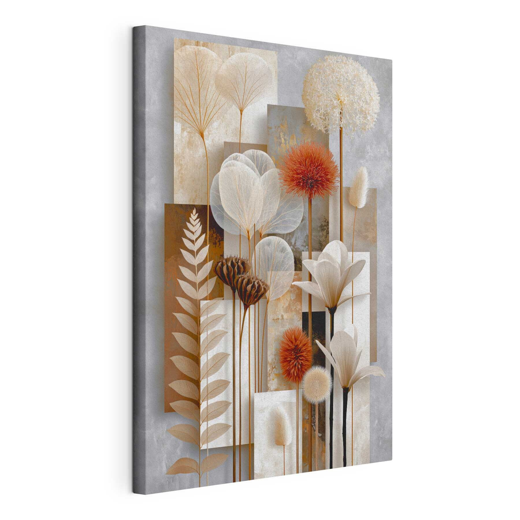 Wall art of flowers and plants
