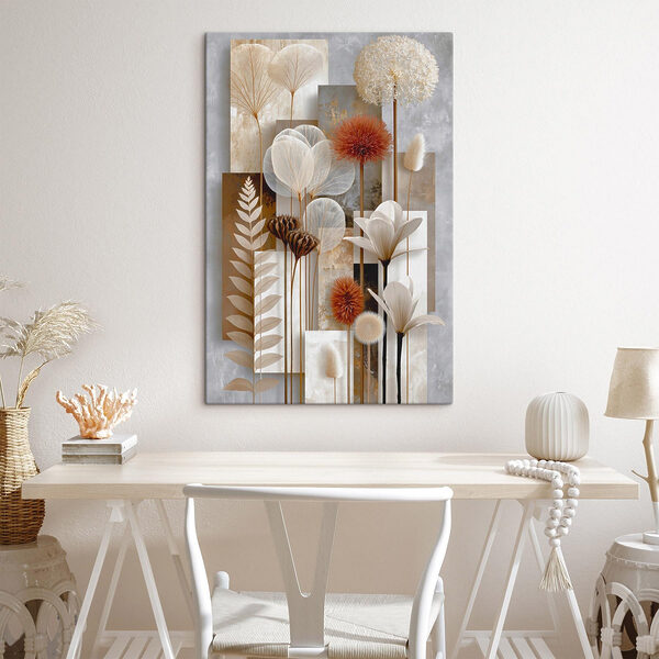 Wall art of flowers and plants