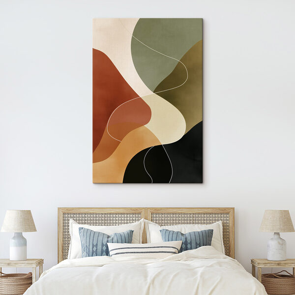 Colorful art piece with white lines Colorful art piece with white lines