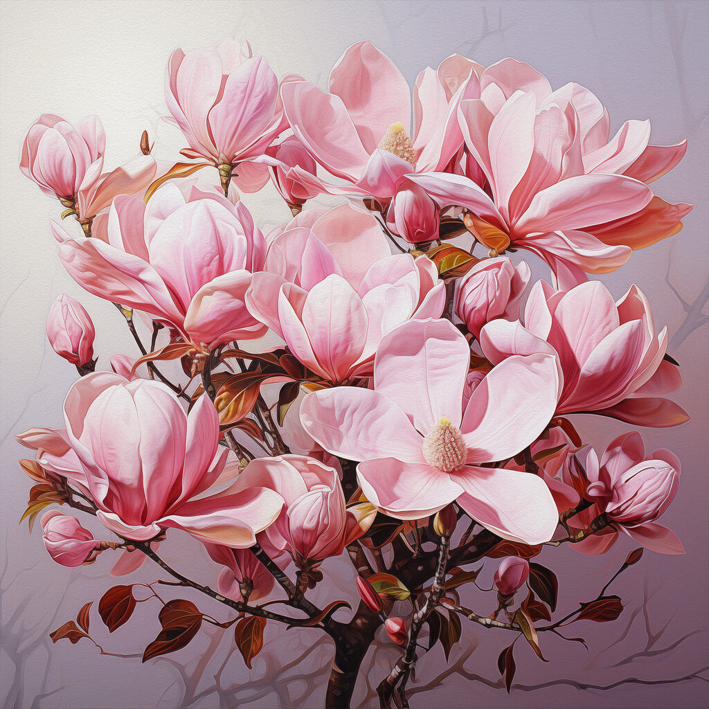 Delicate pink blooms in full glory Delicate pink blooms in full glory
