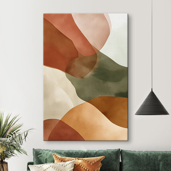 Flowing shapes in warm hues Flowing shapes in warm hues