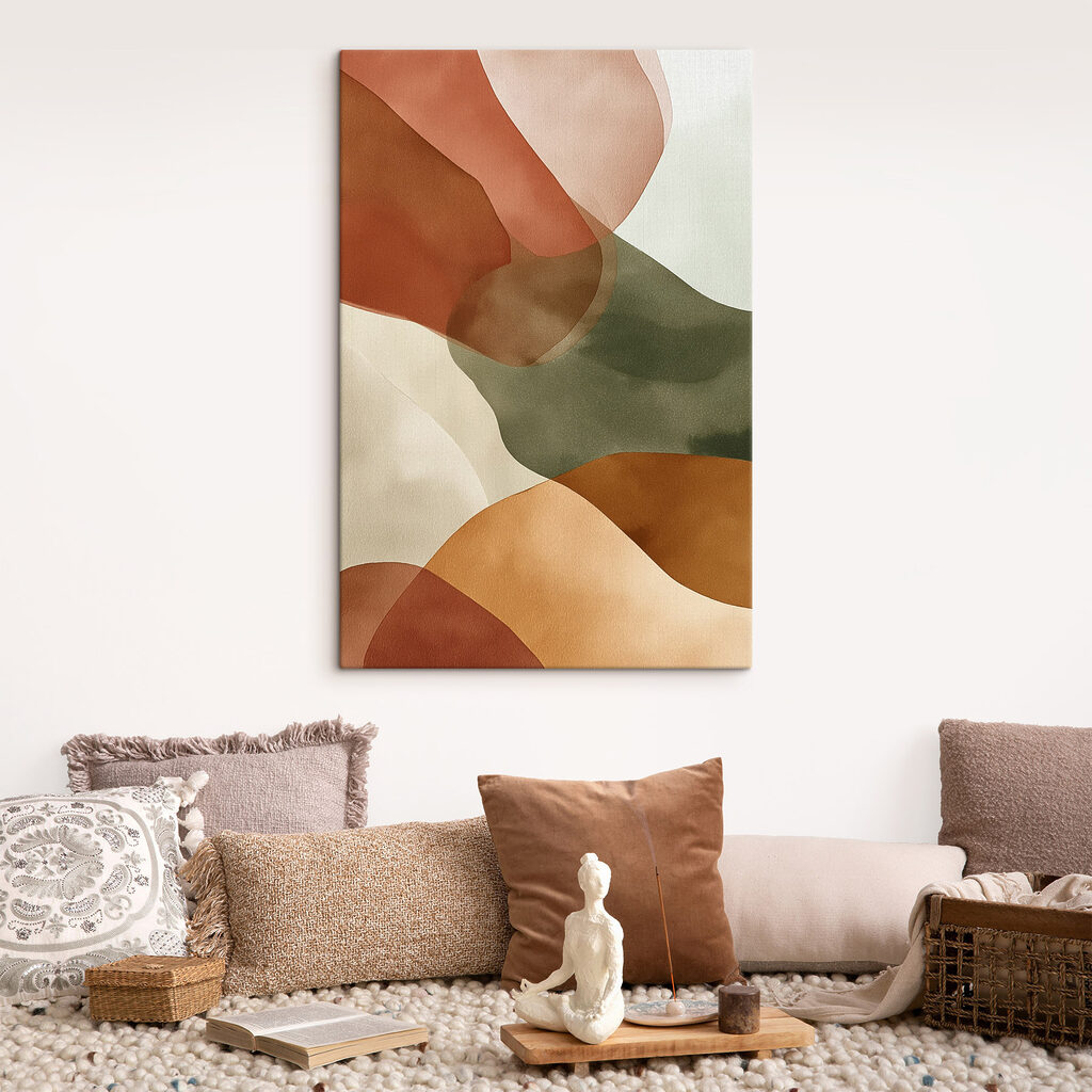 Flowing shapes in warm hues Flowing shapes in warm hues
