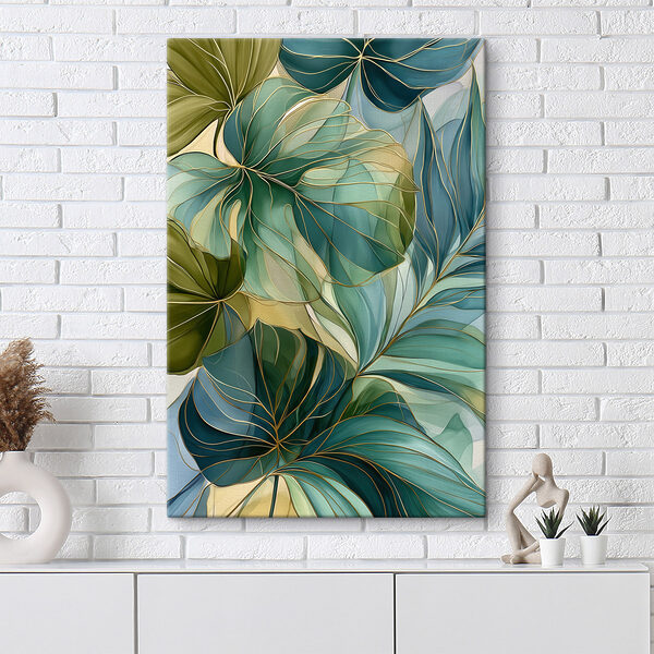 Lush leaves in calming colors Lush leaves in calming colors