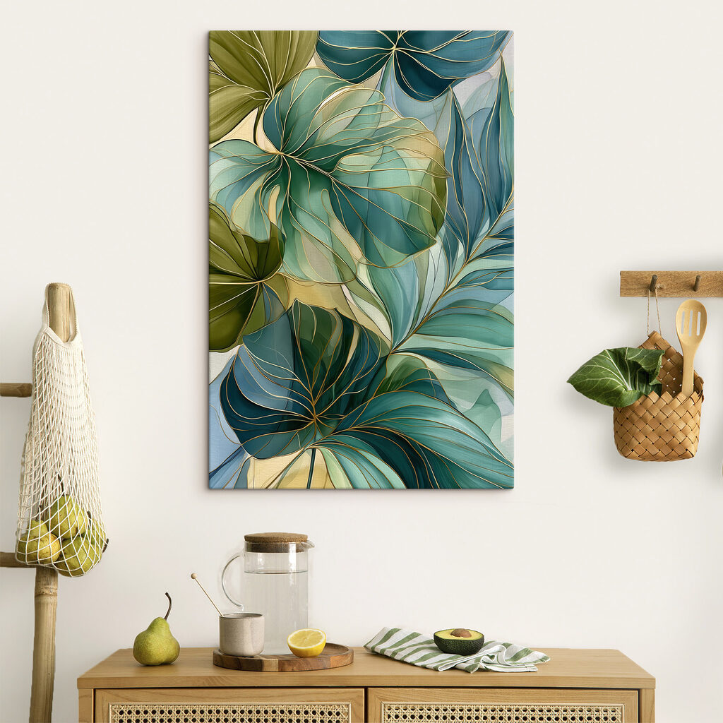 Lush leaves in calming colors Lush leaves in calming colors