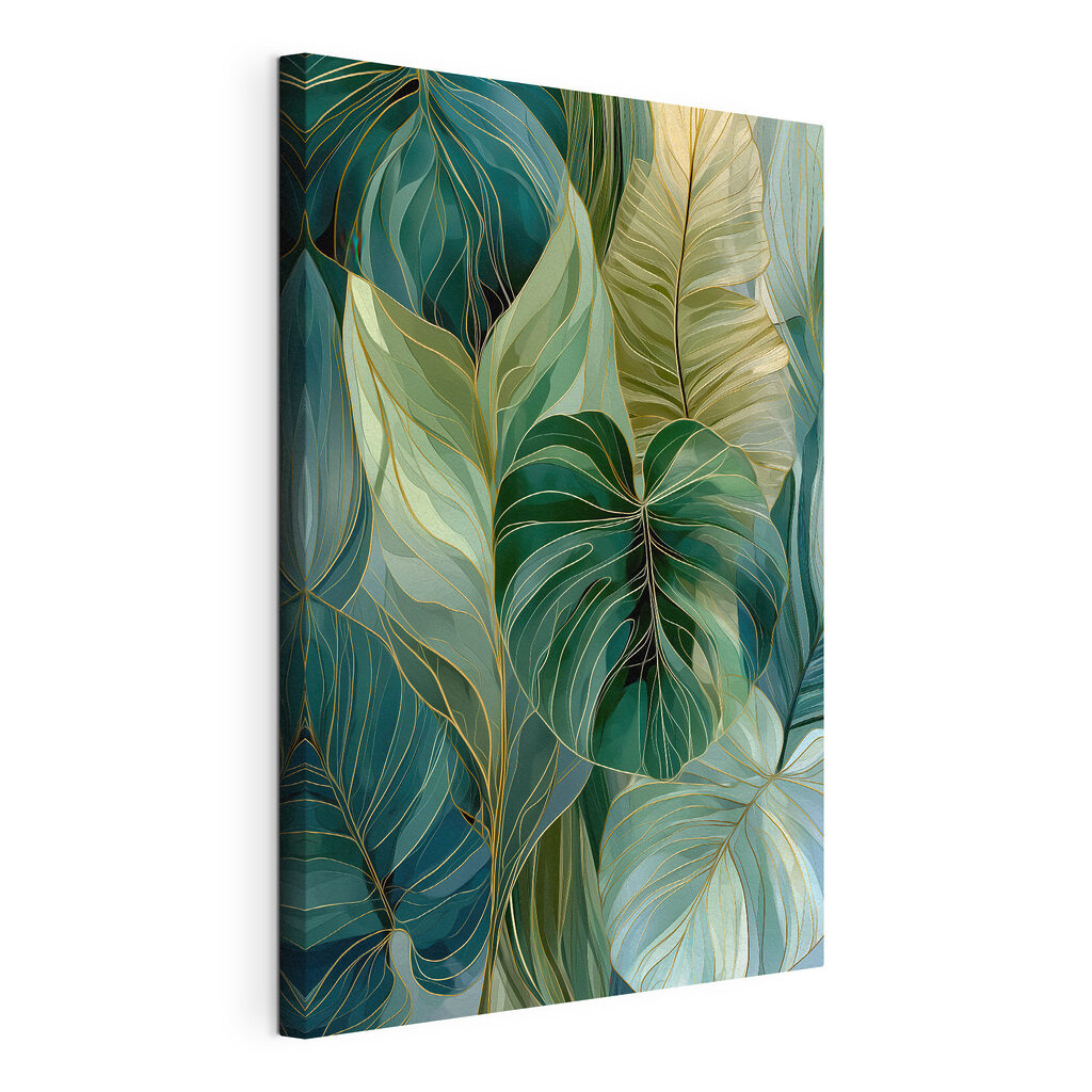 Vibrant green leaf patterns intertwined Vibrant green leaf patterns intertwined