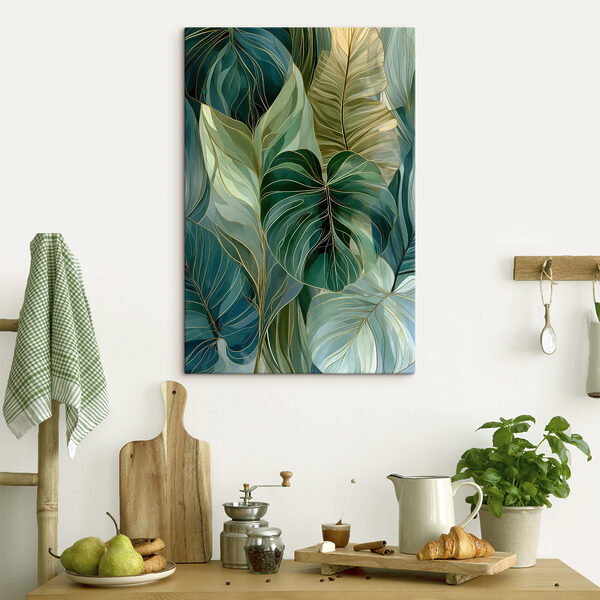 Vibrant green leaf patterns intertwined Vibrant green leaf patterns intertwined