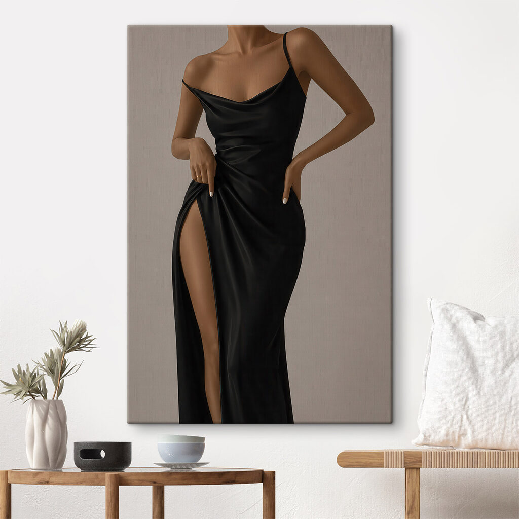Woman in a black dress Woman in a black dress