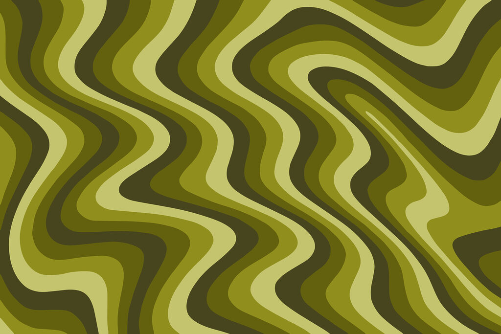 Green and yellow wavy lines