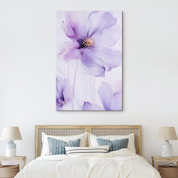Delicate purple floral elegance unfolds Delicate purple floral elegance unfolds