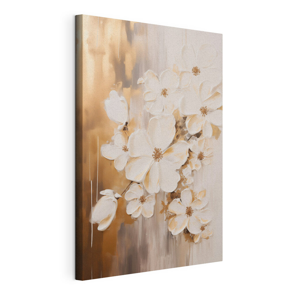 Painting of white flowers Painting of white flowers