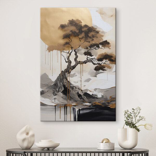 Majestic tree against a serene backdrop Majestic tree against a serene backdrop