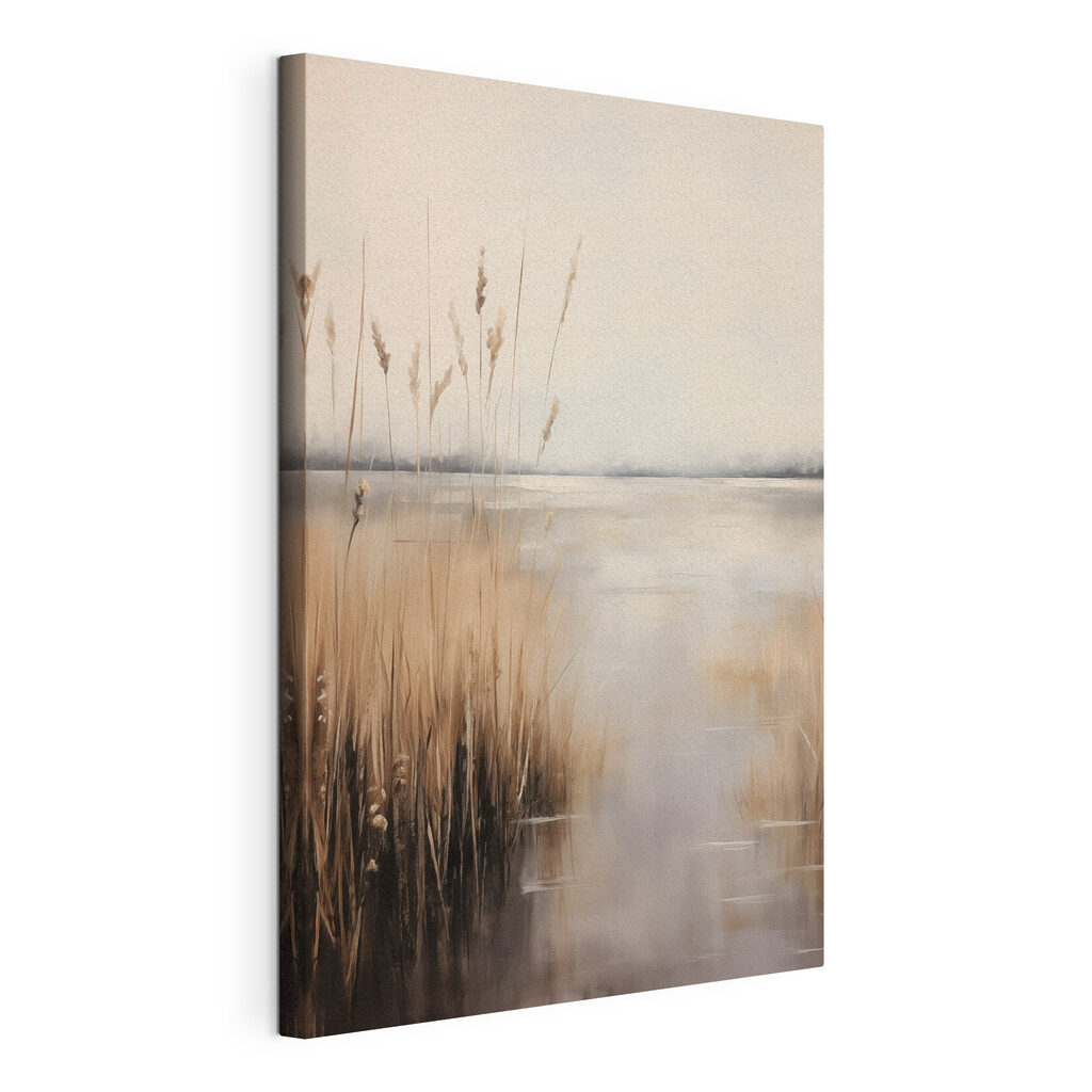 Water with tall grass and a body of water Water with tall grass and a body of water