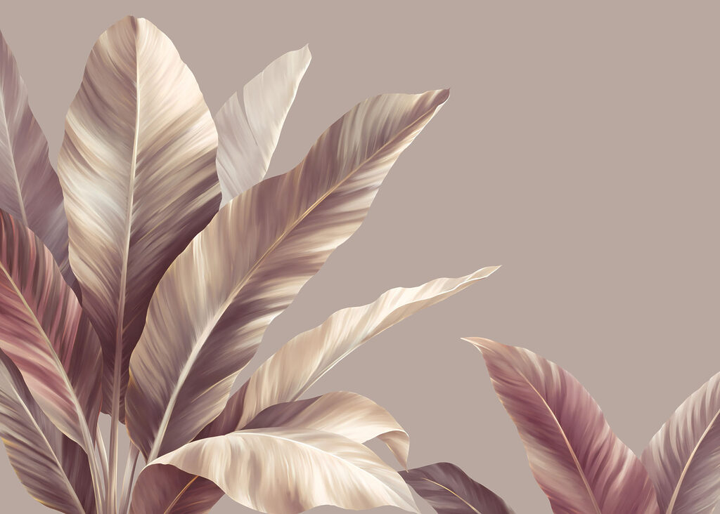 Elegant leaves on a soft backdrop