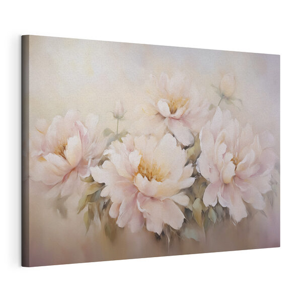 Painting of flowers on a white background Painting of flowers on a white background