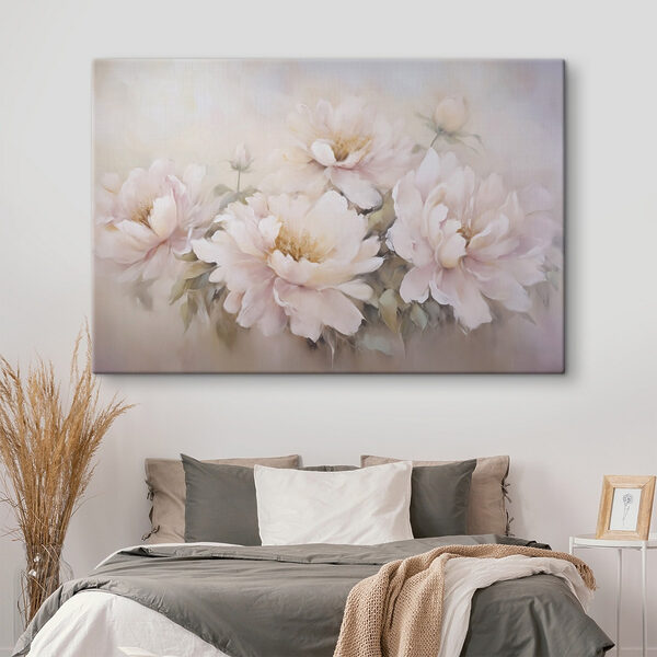 Painting of flowers on a white background Painting of flowers on a white background