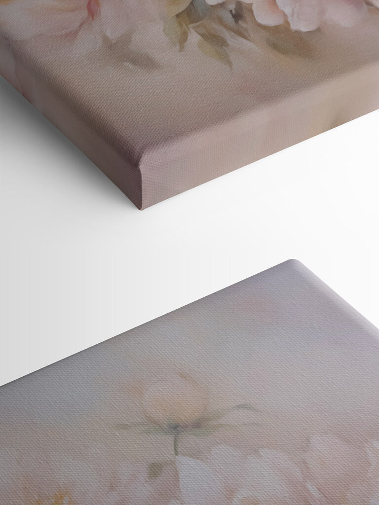 Painting of flowers on a white background Painting of flowers on a white background