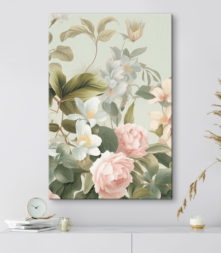 Delicate blooms in soft hues