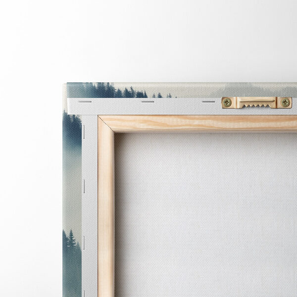 Forest of trees with fog