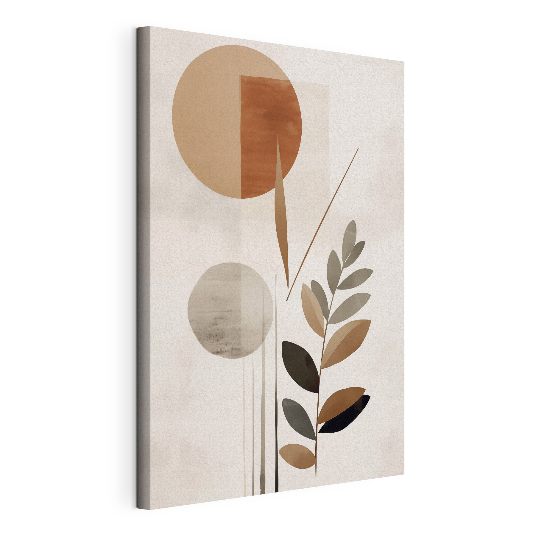 Organic shapes in warm tones