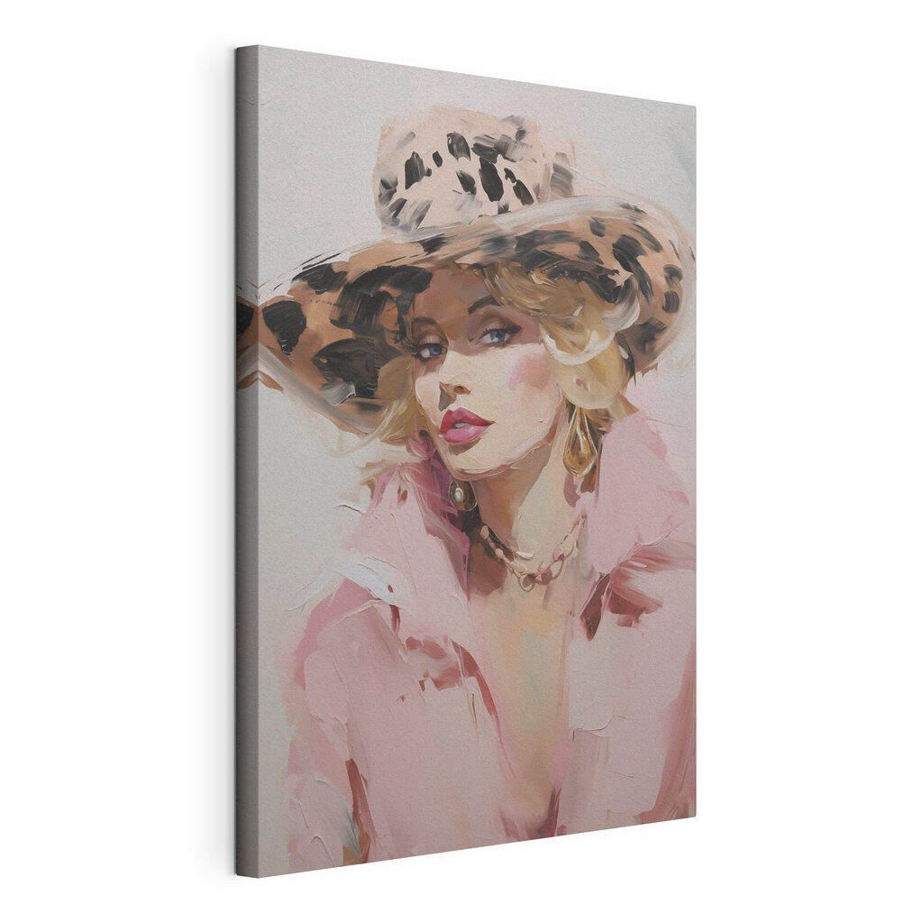 Painting of a woman wearing a hat Painting of a woman wearing a hat
