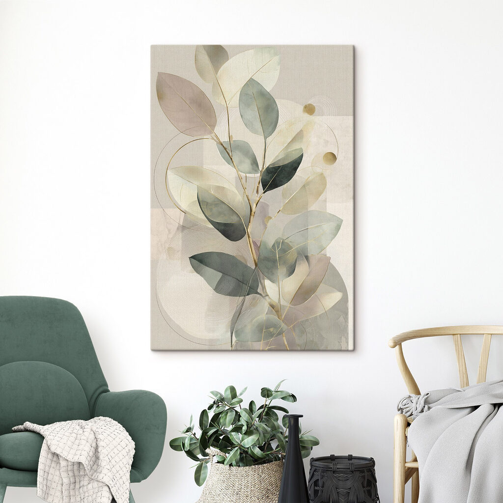 Soft tones and gentle leaf patterns Soft tones and gentle leaf patterns