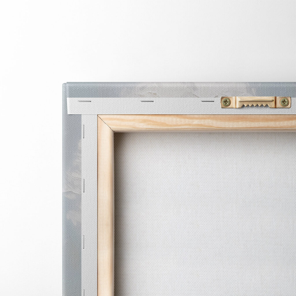Painting of flowers on a blue background