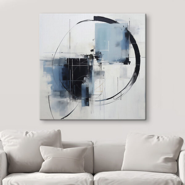 Painting of a circle and a black circle