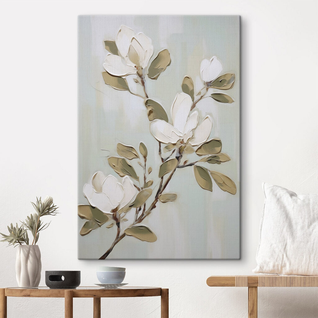 Painting of a white flower Painting of a white flower