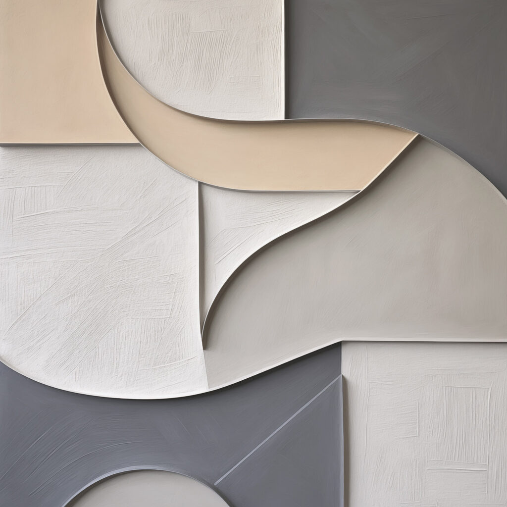 Wall art with a curved design