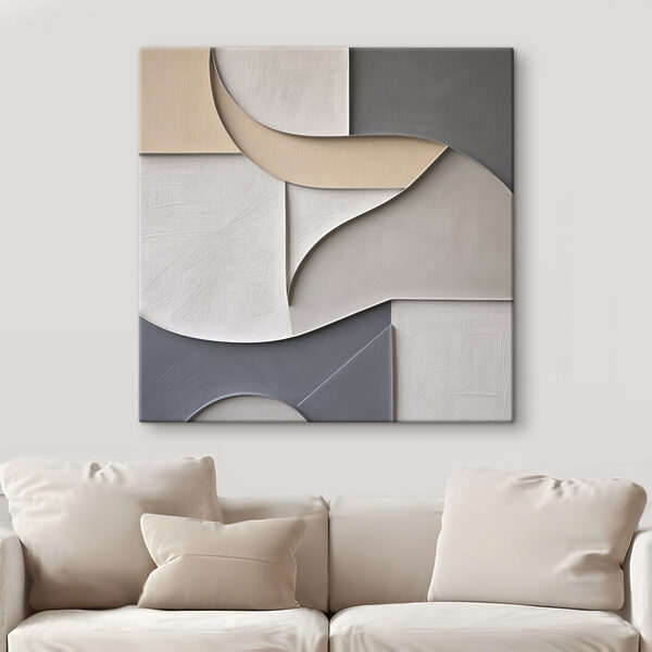 Wall art with a curved design