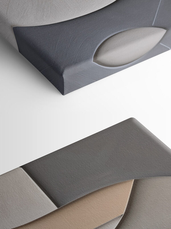 Wall art with a curved design
