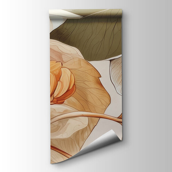 Delicate leaves in soft hues