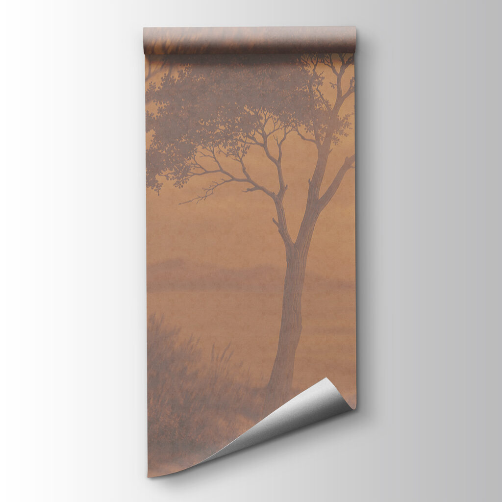 Trees on a hill by the water