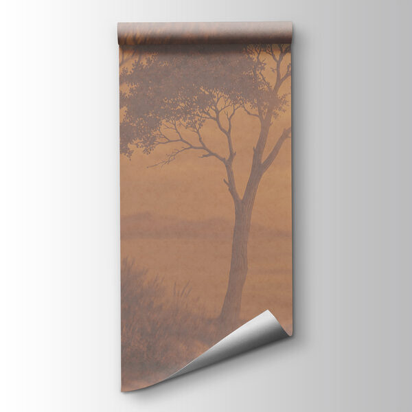 Trees on a hill by the water