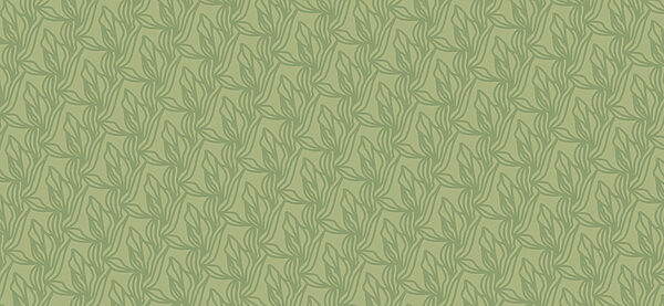 Green pattern with leaves