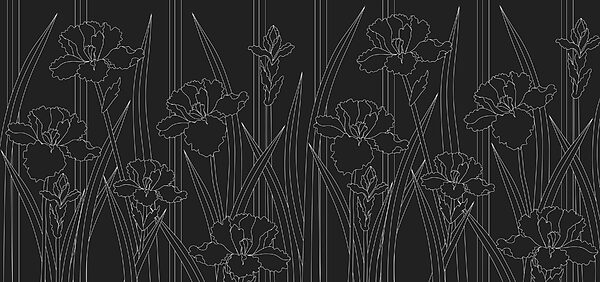 Black and white floral pattern Black and white floral pattern