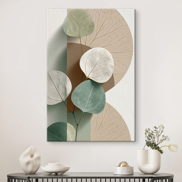 Serene leaves on a soft background