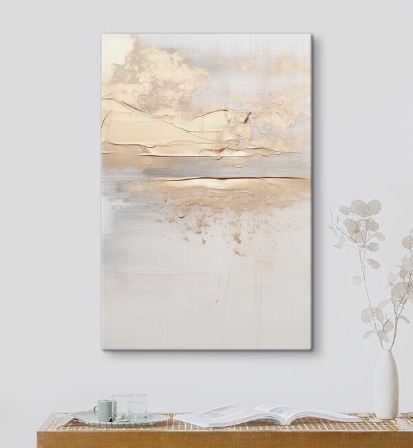 White wall with brown paint