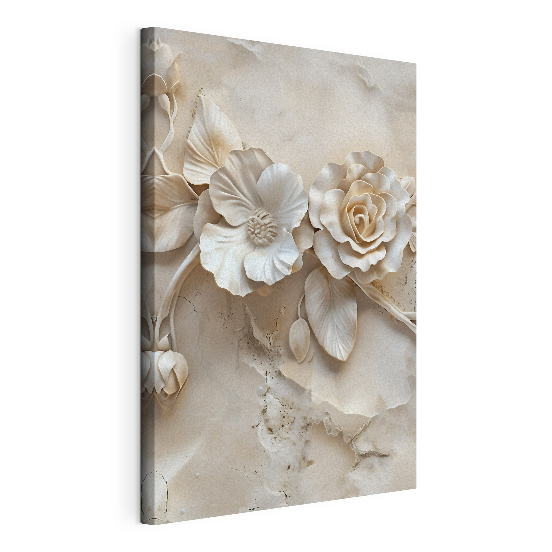 Delicate floral design in neutral tones